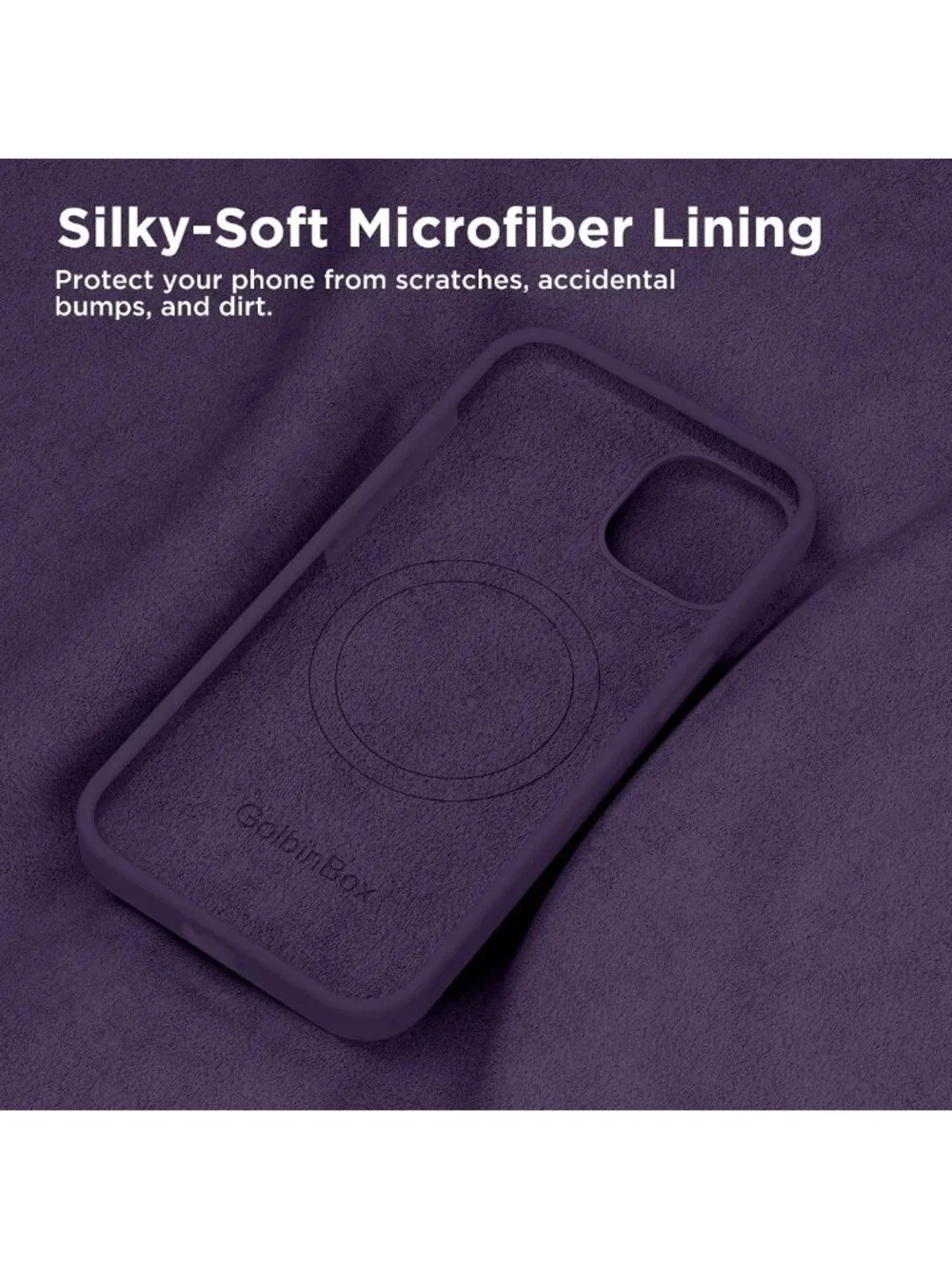 Slim Shockproof Phone Case for iPhone 13/14, MagSafe Compatible, Deep Purple